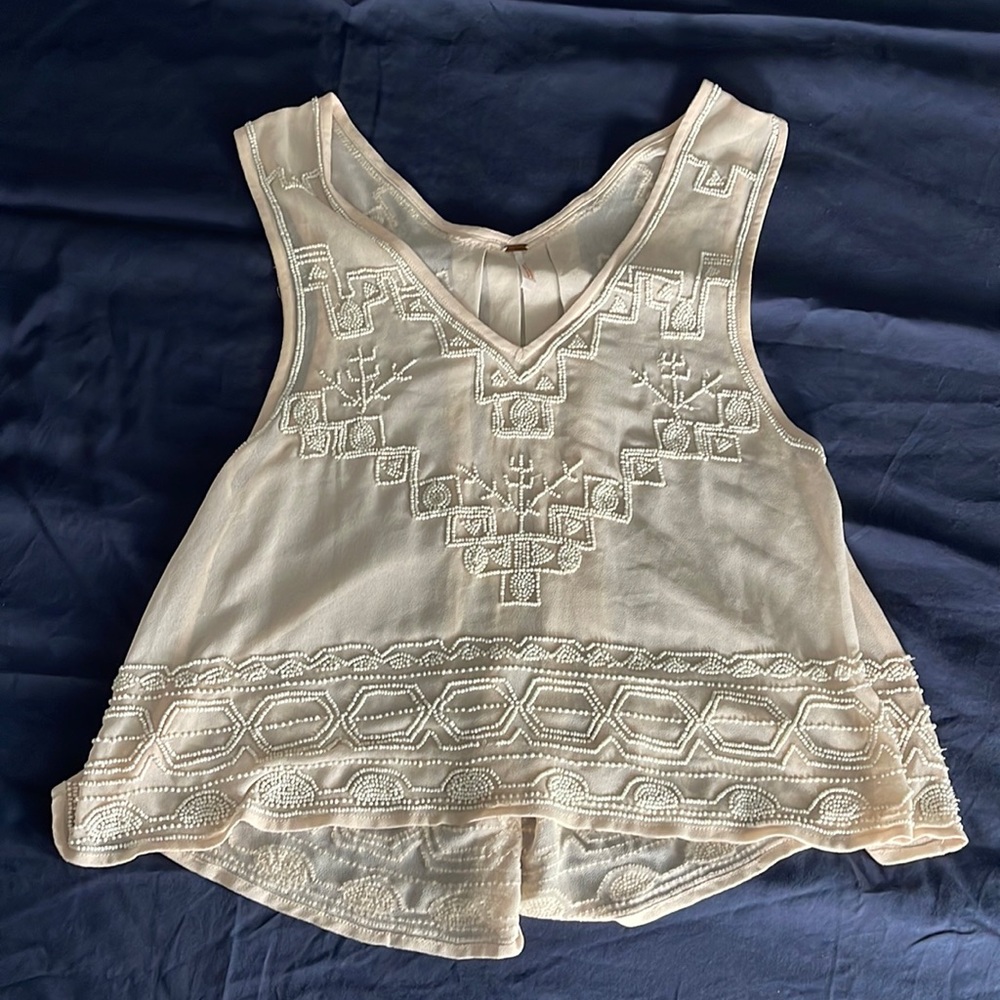 Free People Beaded Tank Top - Size XS